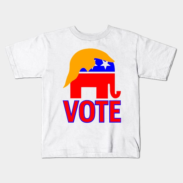 republican elephant vote trump 2024 Kids T-Shirt by gossiprag